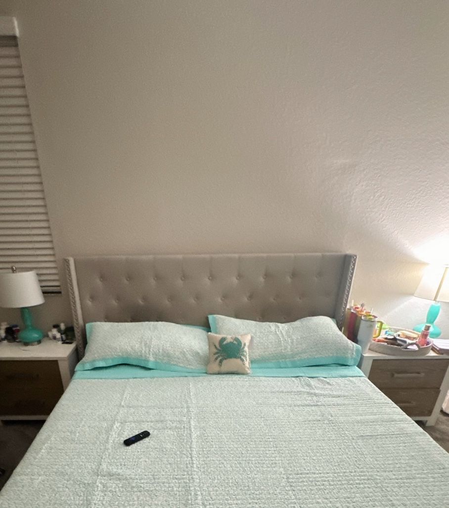 Upholstered King Bed Frame