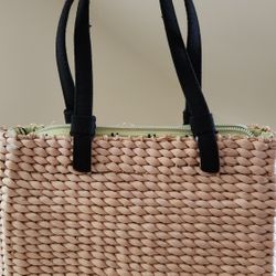 Woven Straw Handbag