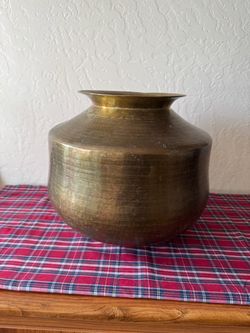 Vintage Brass Pot Vessel