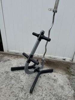 Tree rack and Olympic curl bar
