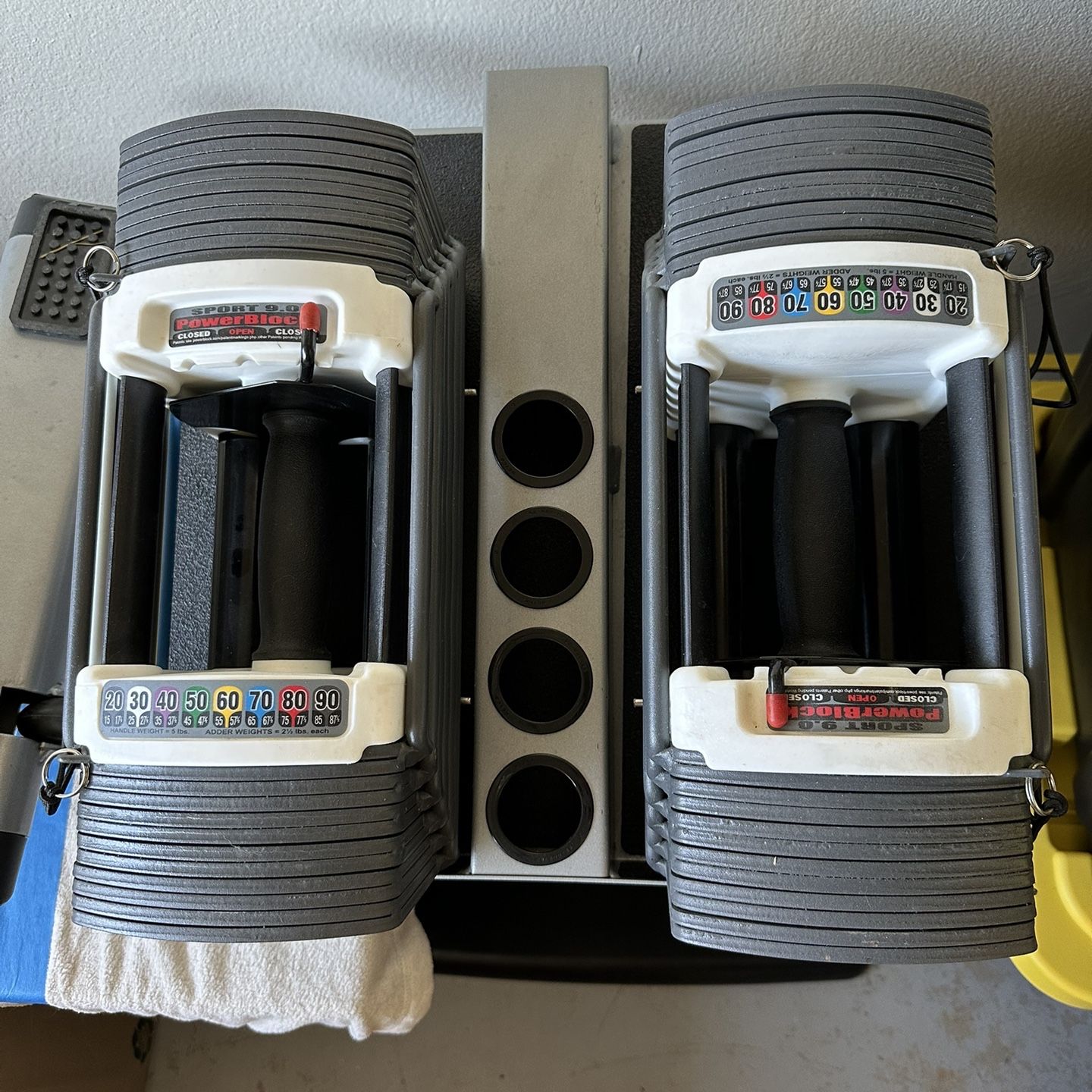 Powerblock Sport 9.0 dumbbells w/ 70lb extensions for Sale in San