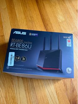 ASUS RT-BE86U BE6800 WiFi 7 Gaming Router, 10G WAN/LAN, Mesh VPN