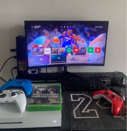 Xbox One S With 2 Controllers,Cables & Games