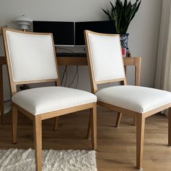 Restoration Hardware Dining Chairs. Set of 2