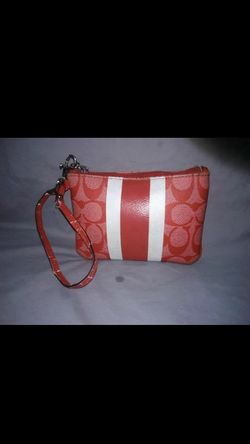 Coach leather mini-purse