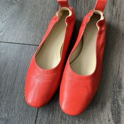 Everlane leather ballet flats US 6 - orange red