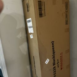 New Yaheetech Queen Size Black Platform Bed Frame – Still Sealed in Box