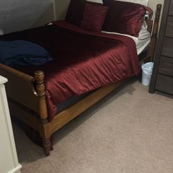 Full Size Bed With Box Spring( Mattress Not Included) 