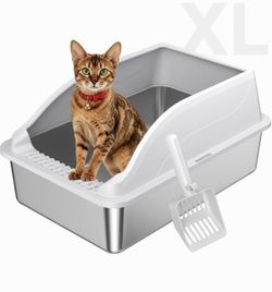 Stainless Steel Cat Litter Box,