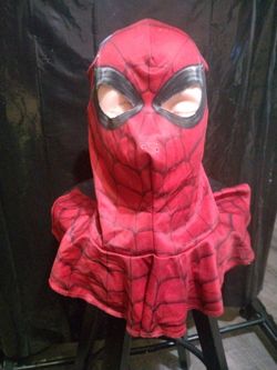 Red Fabric Spider Man Overhead Costume Mask.