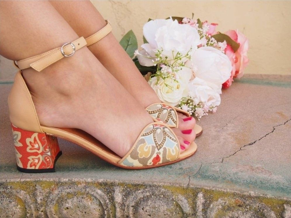 Sweet Lola Floral Summer Sandals, Leather Shoes, Comfortable Women