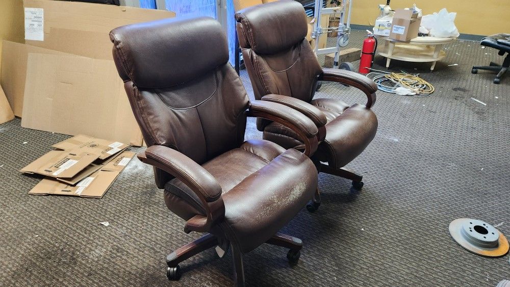 Lazboy Leather Office Chairs $75 Each