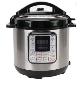Quart Electric Pressure Cooker, 16-in-1 Multi-Functional Slow Cooker, Rice Cooker, Saute Pan, Soup Pot, Egg Cooker, Warmer, Preset Cooking, Stainless 