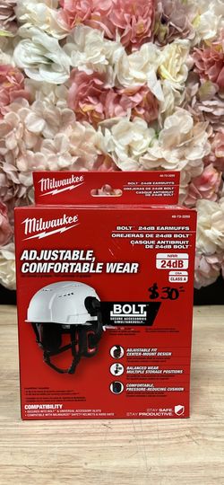 Milwaukee BOLT Earmuffs with Noise Reduction Rating of 24 dB