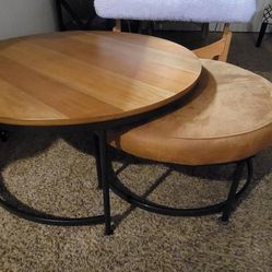 Coffee Table and Ottoman Set
