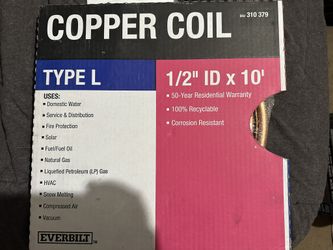 1/2” Type L Copper Pipe + Fittings + Solder & Flux – Plumbing Repair Kit NEW
