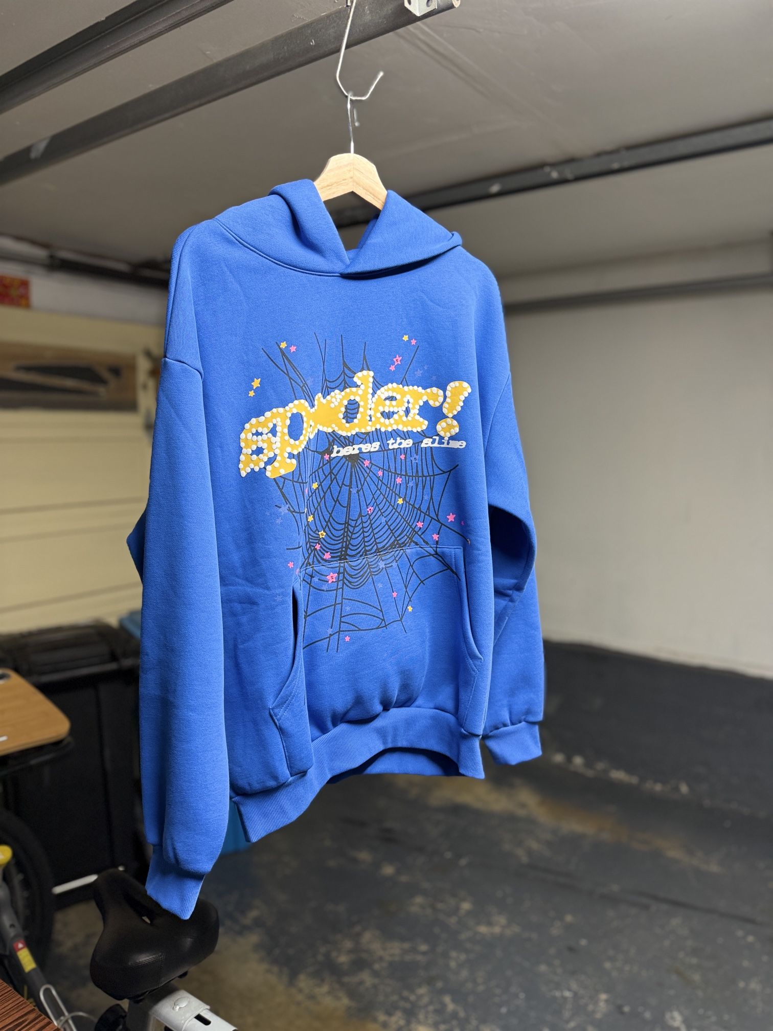 Sp5der Hoodie TC Blue (Large)