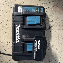 Makita Dc18RD Doble Charger el 5amp 18v Battery 