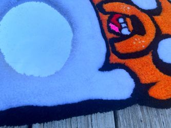 Handmade tufted adventure time mirror