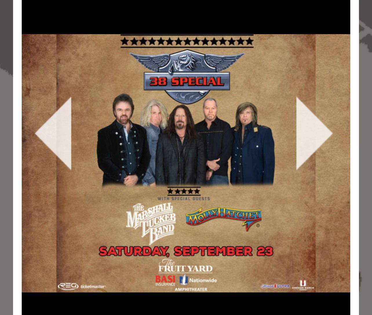 38 Special Concert Tickets