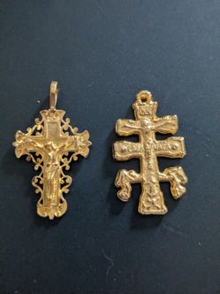 Gold colored crosses