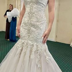 Allure bridal rhinestone Ivory wedding dress