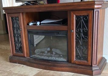 Electric fireplace TV stand
