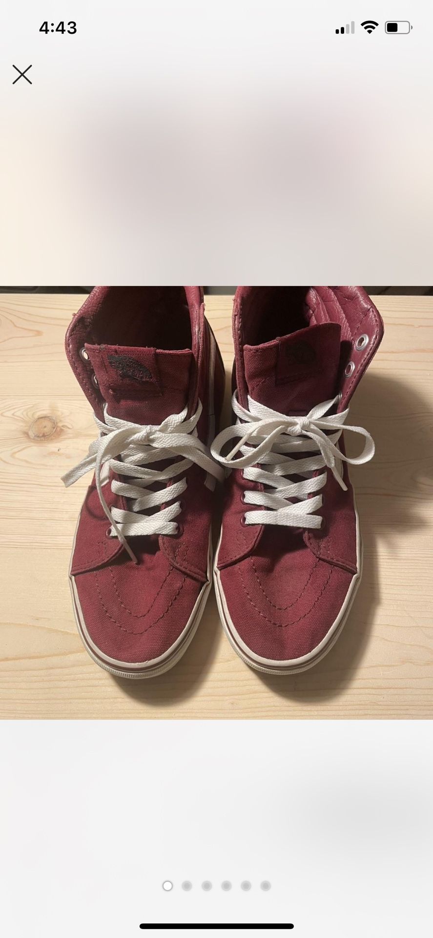 Burgundy High Top Vans