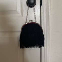 White House, Black market fringed evening bag