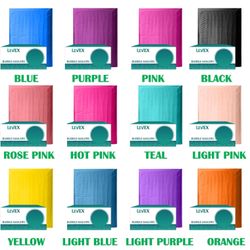 Color Poly Bubble Mailers, Pink, Teal, Purple, Black, Yellow, All Sizes, Shipping Envelopes