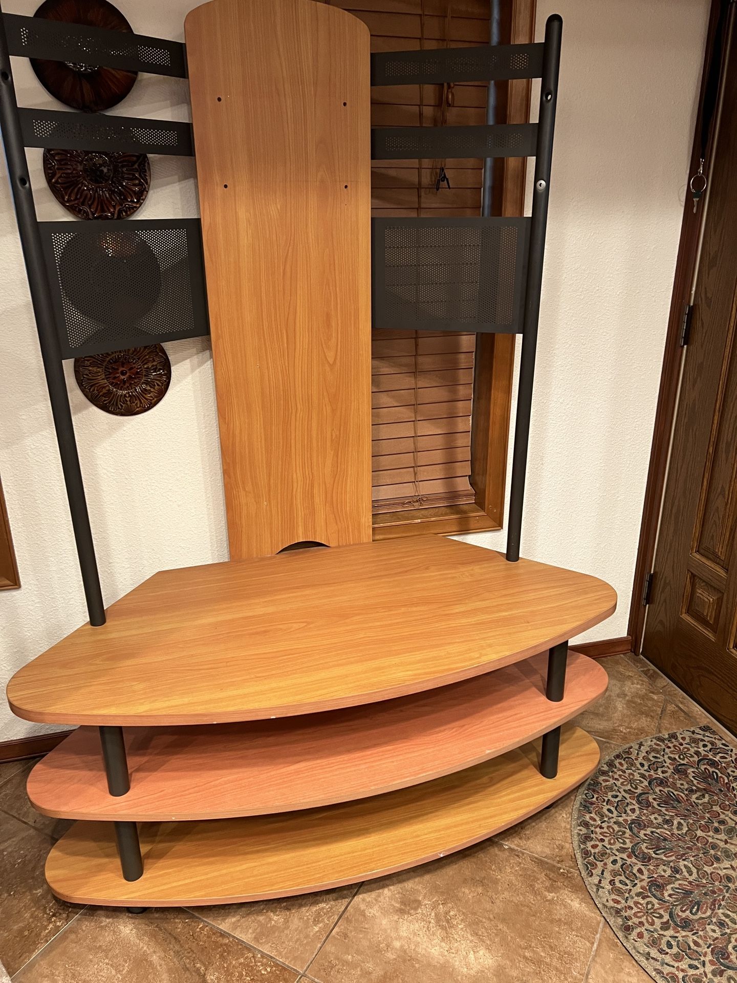 Free TV Stand With Shelves For Equipment 