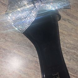 Bling Rhinestone Bow Flat Sandal 