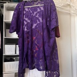 Purple Lace Cardigan