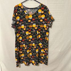 Colorful Owl Print Sleepwear