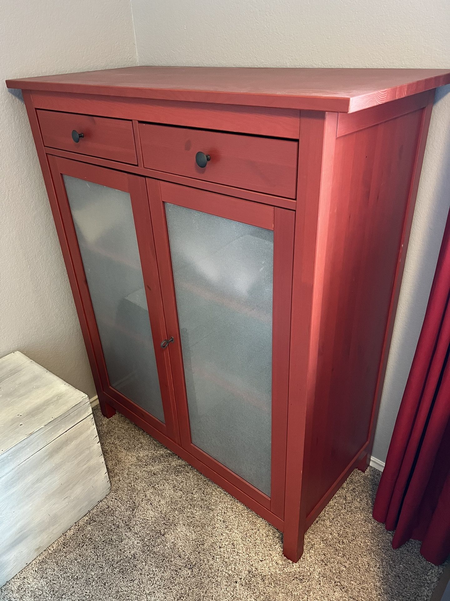 Ikea Hemnes Linen Cabinet Red in great condition