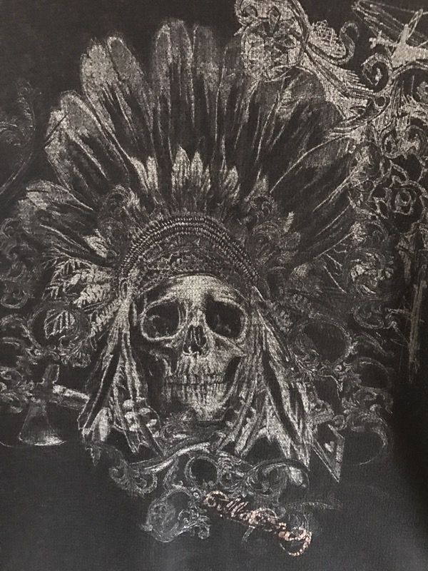 Black Billabong skull Indian thermal shirt