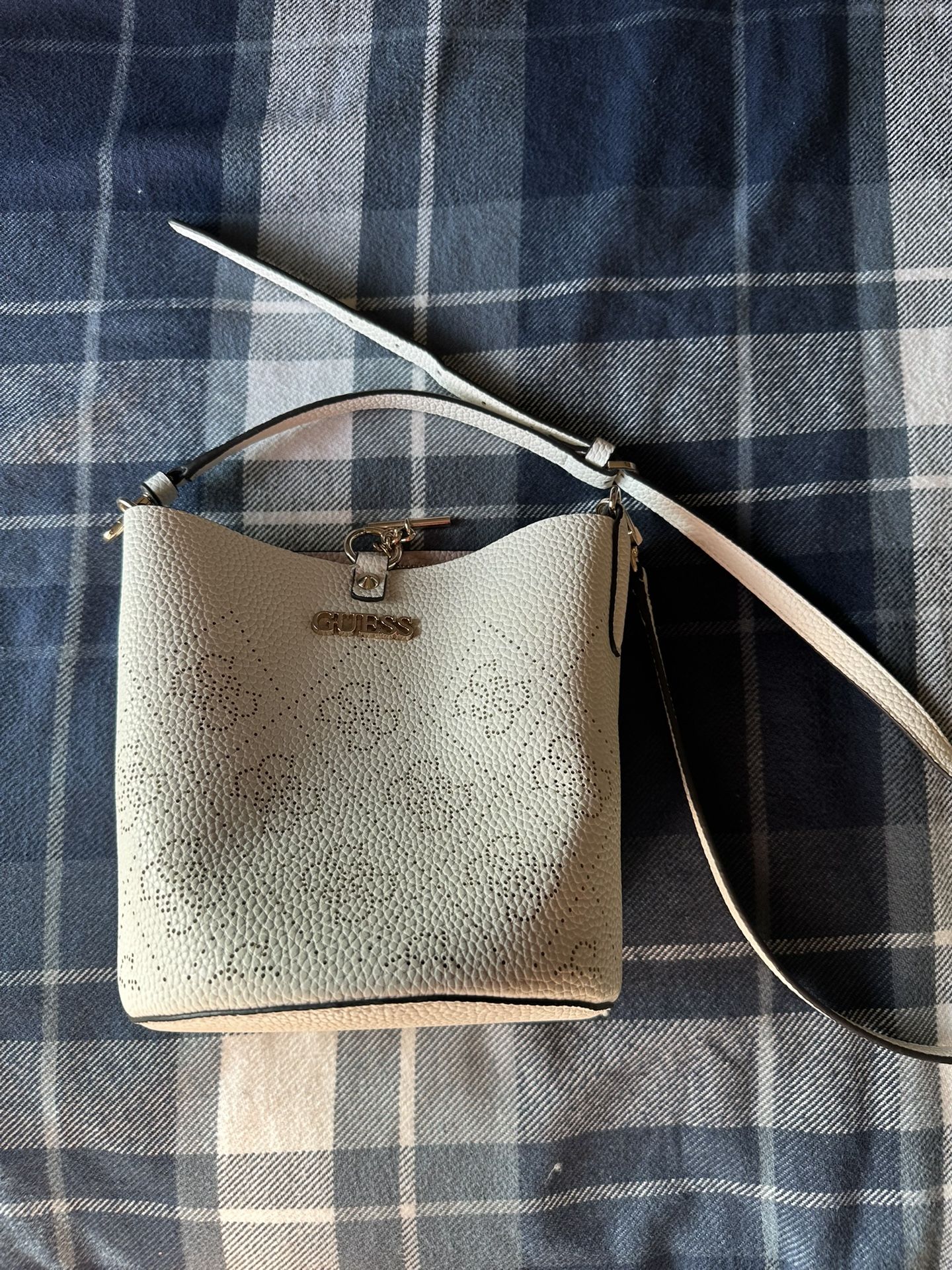 White GUESS purse