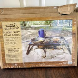 NEW TEXSPORT HEAVY DUTY 16X24 STEEL CAMP GRILL