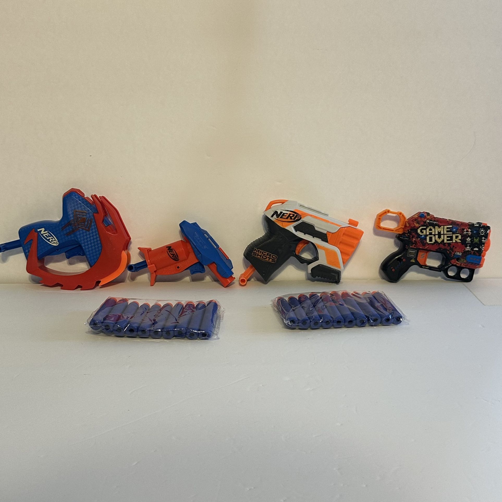 Lot of 4 Nerf Guns & 20 Darts