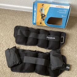 Reebok Adjustable Ankle Cuff Weights 10 lbs