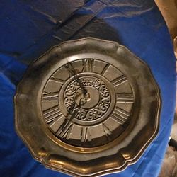 Boluva Pewter Clock By Leonard