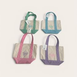 (SET OF 4) Trader Joe’s Mini Pastel Tote Bags