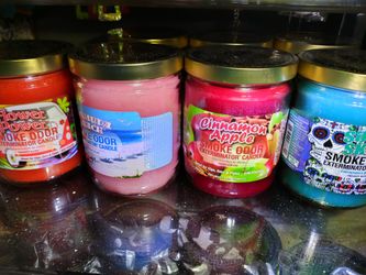 Smoke odor eliminator candles