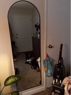 Arched full length mirror