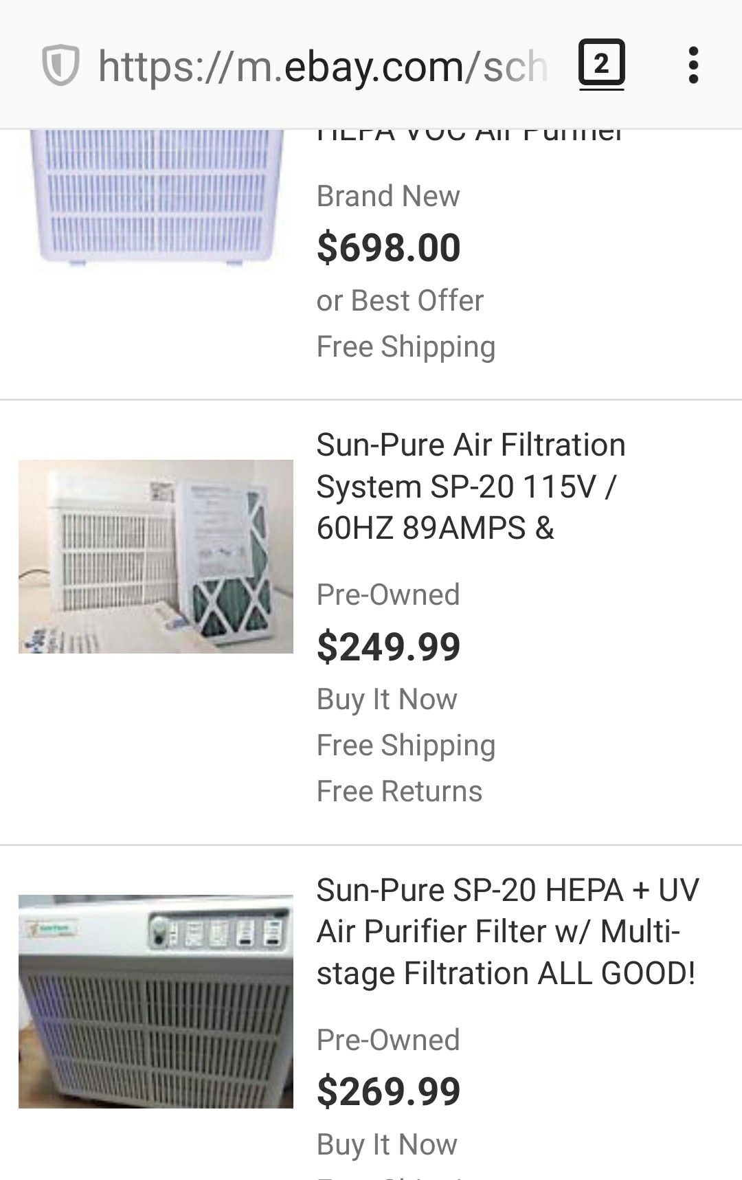 Sun pure air filter deals