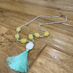 Beaded Fringe Necklace 