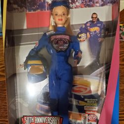 NASCAR 50 TH ANNIVERSARY BARBIE DOLL