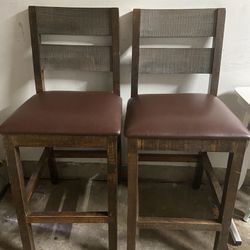 Bar Stools 28” From The Seat To The Floor. 