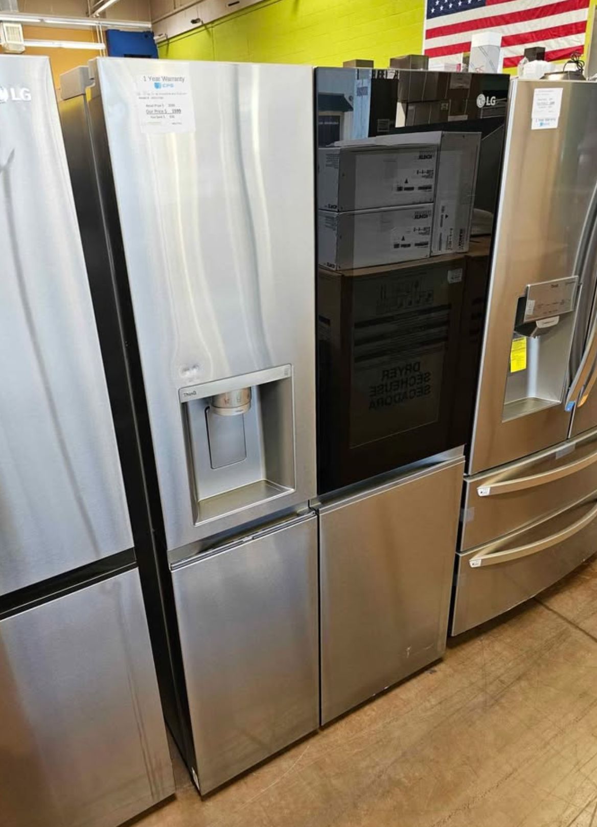 LG Refrigerator side by side instaview