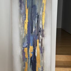 blue and gold canvas print